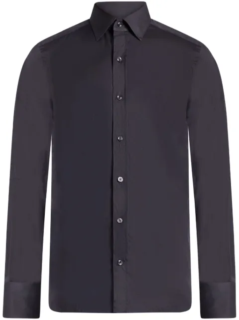 TOM FORD long-sleeves cotton shirt Black HSBS01CGS02