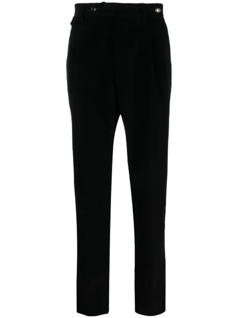 Tagliatore corduroy straight-leg cotton trousers Black TAG11800005