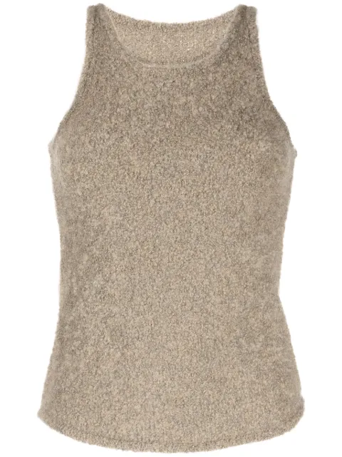Low Classic sleeveless fleece knitted top Green LOW23FMKN070KH