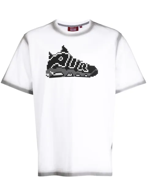 Mostly Heard Rarely Seen 8-Bit Black Out Air cotton T-shirt Grey MHEB02BDT14