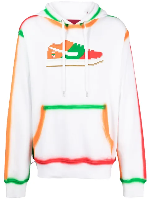 Mostly Heard Rarely Seen 8-Bit Convenience Sneak graphic-print cotton hoodie White MHEB02BDKH10