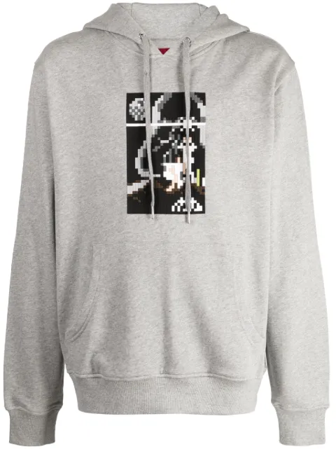 Mostly Heard Rarely Seen 8-Bit War In The Stars graphic-print hoodie Grey MHEB02BDKH29