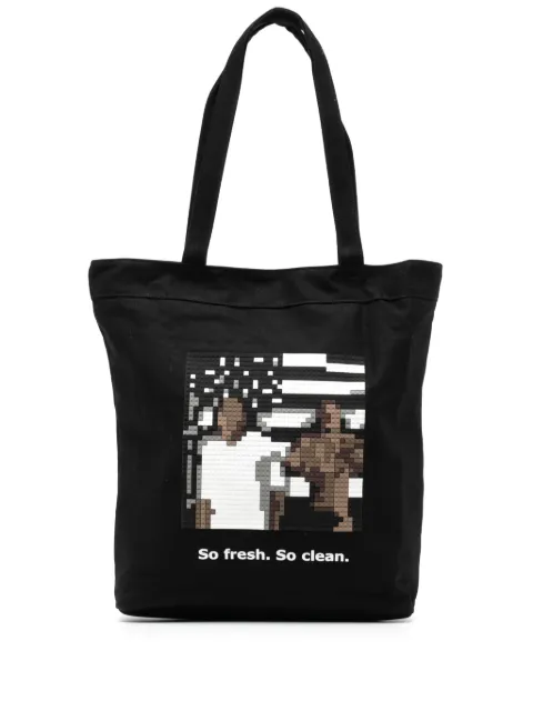 Mostly Heard Rarely Seen 8-Bit So Fresh So Clean tote bag Black MHEB08BCA01