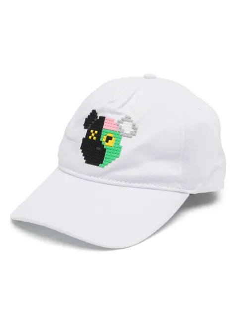 Mostly Heard Rarely Seen 8-Bit 2 Face Bear baseball cap White MHEB08BCH03