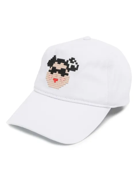 Mostly Heard Rarely Seen 8-Bit Double C Bear baseball cap White MHEB08BCH01