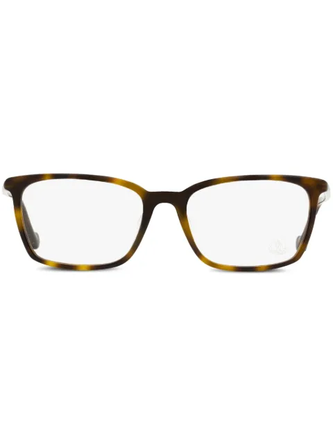 Moncler Eyewear tortoiseshell-effect rectangular-frame glasses Brown ML5094D