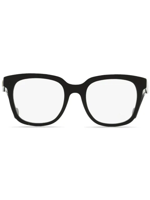 Moncler Eyewear square-frame logo-plaque glasses Black ML5098