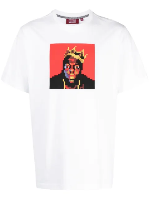 Mostly Heard Rarely Seen 8-Bit Biggie appliqué-detail T-shirt White MHEB08BCT30