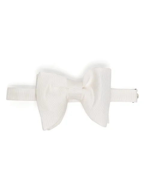TOM FORD textured silk bow tie White SRL002SPS04