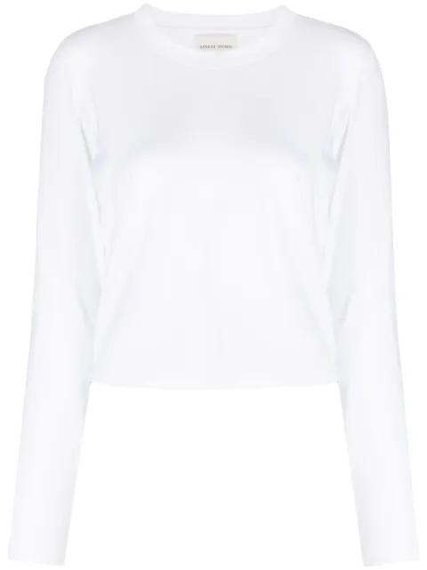 LouLou de Saison Masal long-sleeve cotton T-shirt White MASAL