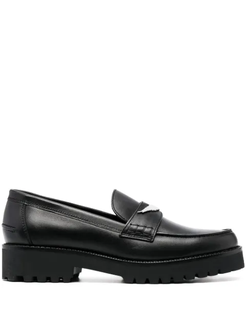 Zadig&Voltaire wings-plaque leather loafers Black SWCT00834