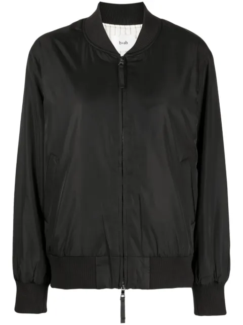 b+ab baseball-collar zip-up bomber jacket Black 3A121AS