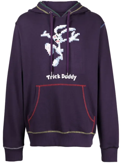Mostly Heard Rarely Seen 8-Bit Trick Daddy graphic-print cotton hoodie Purple MHEB02BDKH19