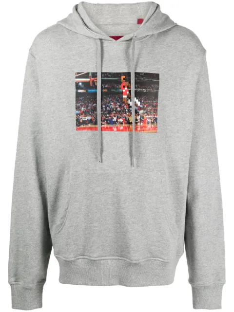 Mostly Heard Rarely Seen 8-Bit Air Time graphic-print cotton hoodie Grey MHEB02BDKH30