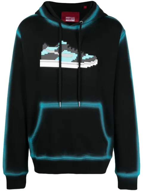 Mostly Heard Rarely Seen 8-Bit T & CO graphic-print cotton hoodie Black MHEB02BDKH13