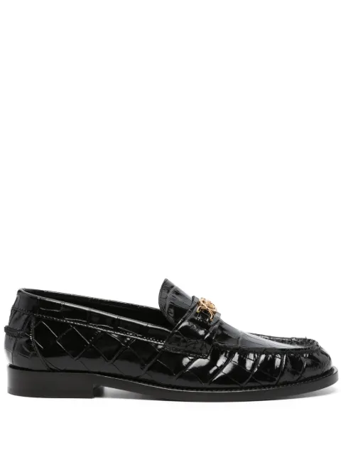 Versace Medusa '95 crocodile-embossed loafers Black 10121231A08910