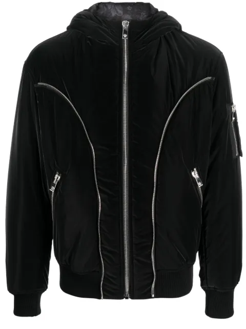Versace zip-detail puffer jacket Black 10121601A08898