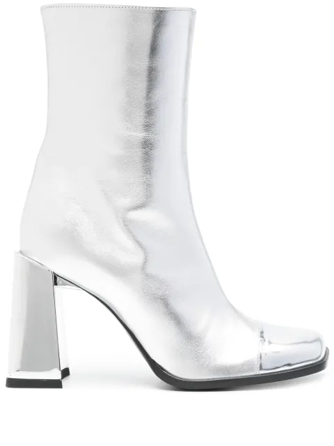 Carel Paris Moon leather ankle boots Silver CRLS20301