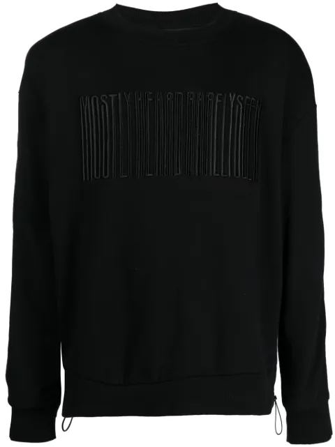 Mostly Heard Rarely Seen logo-embroidered hybrid sweatshirt Black MH02BDK01