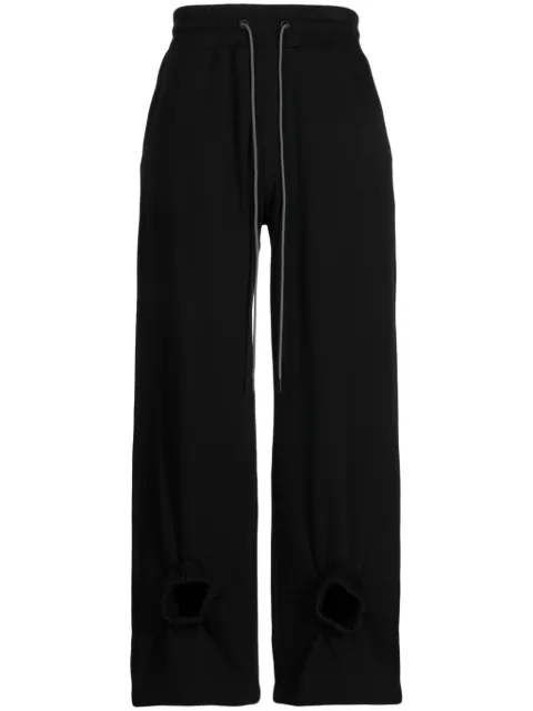 Mostly Heard Rarely Seen Four Ankle cotton track trousers Black MH02BDKB01