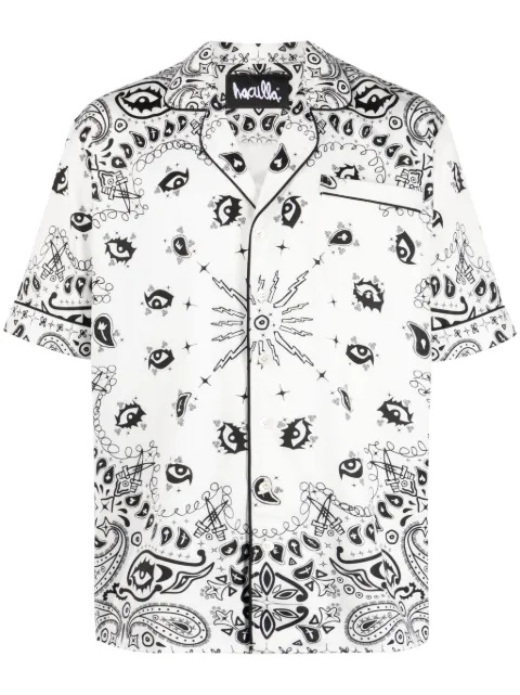 Haculla paisley-print button-up shirt White HA02BDW02
