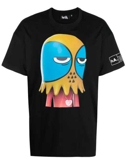Haculla Unamused Hac Man graphic-print T-shirt Black HA02BDT05