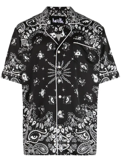 Haculla paisley-print button-up shirt Black HA02BDW01