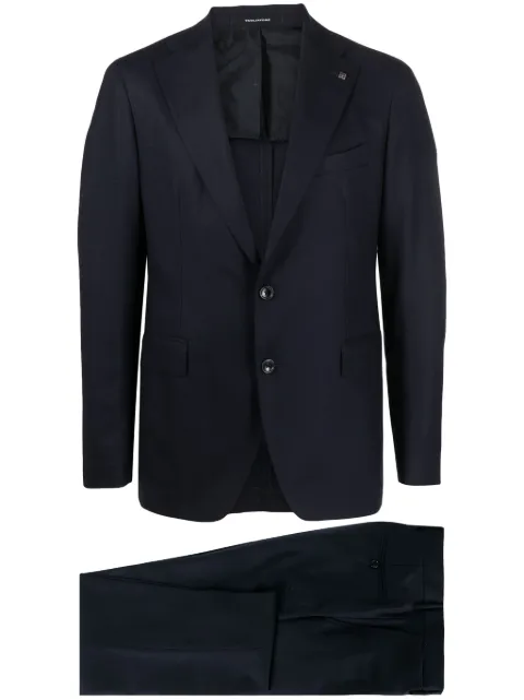 Tagliatore brooch-detail single-breasted suit Blue 2SVS22B01550012U