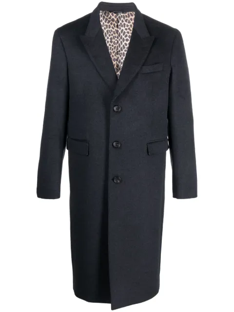 Reveres 1949 single-breasted virgin wool coat Grey 57090321563