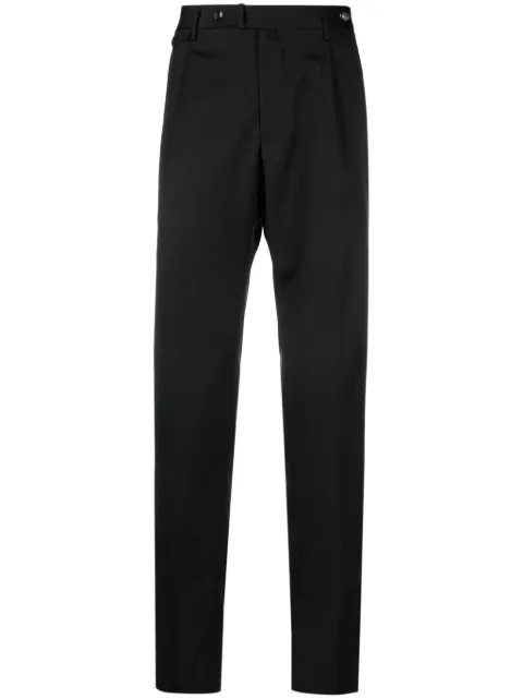 Tagliatore logo-plaque slim-cut trousers Black TAG11060001U