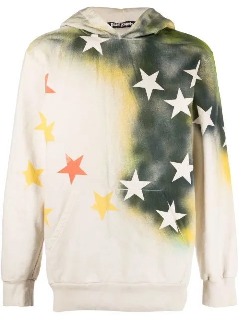 Palm Angels star-print hoodie Neutrals PMBB117S23FLE0020184
