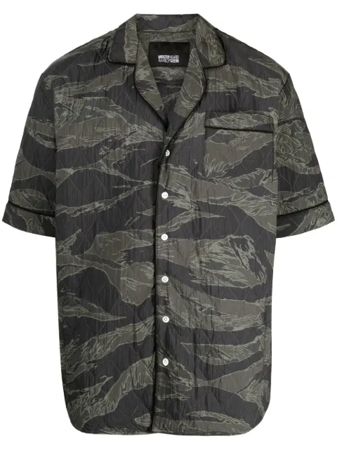 Mostly Heard Rarely Seen quilted camouflage-print cotton shirt Green MH02BDW02