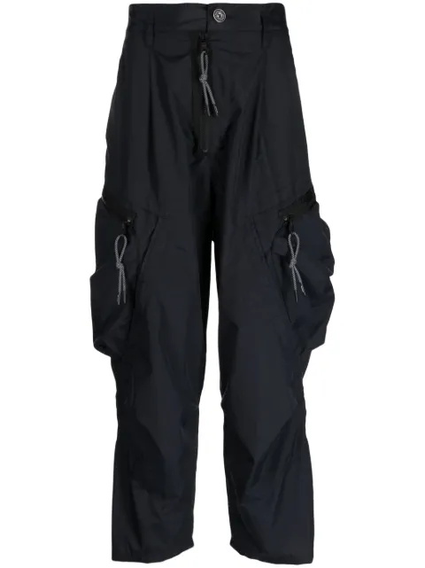 Mostly Heard Rarely Seen 3D drop-crotch trousers Black MH02BDB02