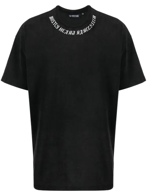 Mostly Heard Rarely Seen logo-print cotton T-shirt Black MH02BDT08