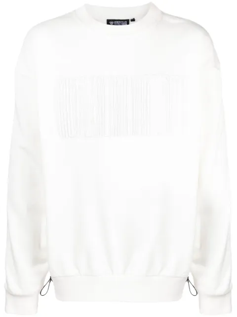 Mostly Heard Rarely Seen logo-embroidered panelled sweatshirt White MH02BDK02