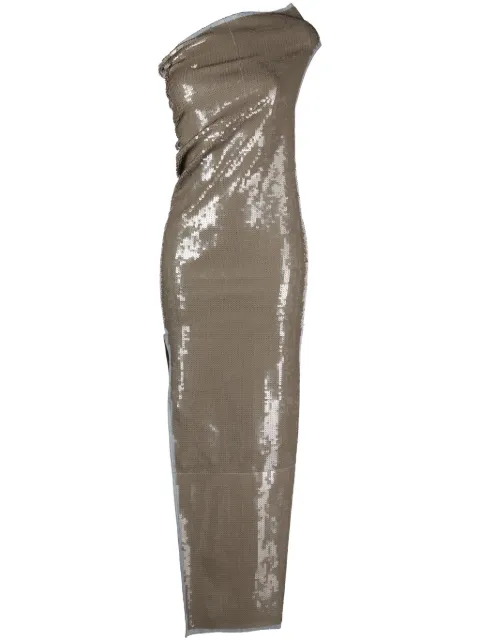 Rick Owens Athena sequin-embellished gown Brown RP02C1520SRAWM1