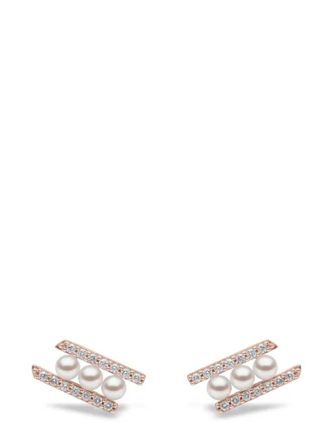 Yoko London 18kt rose gold Akoya pearl and diamond earrings Pink QYE22279X