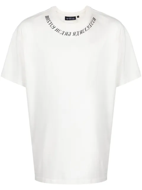 Mostly Heard Rarely Seen logo-print cotton T-shirt White MH02BDT07