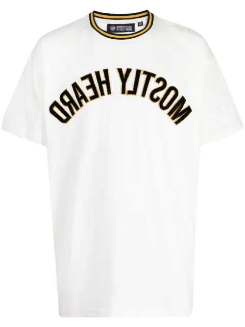 Mostly Heard Rarely Seen Reflected logo-appliqué T-shirt White MH02BDT05