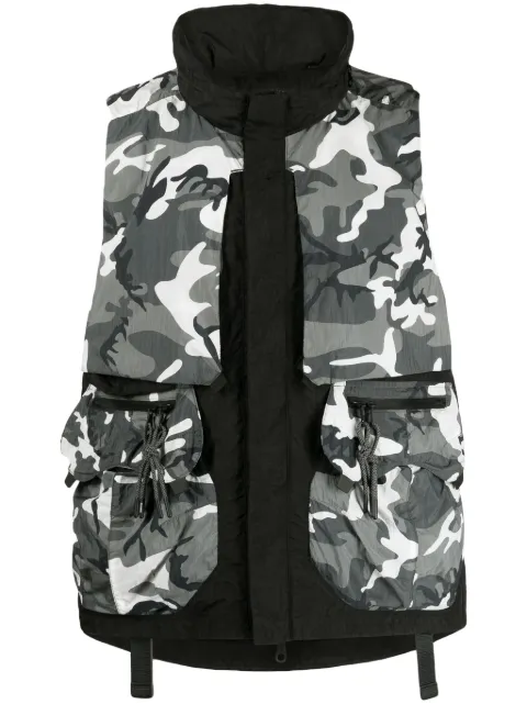 Mostly Heard Rarely Seen camouflage-print layered gilet Multicolour MH02BDX08