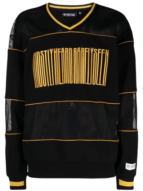 Mostly Heard Rarely Seen logo-embroidered hybrid sweatshirt Black MH02BDK04