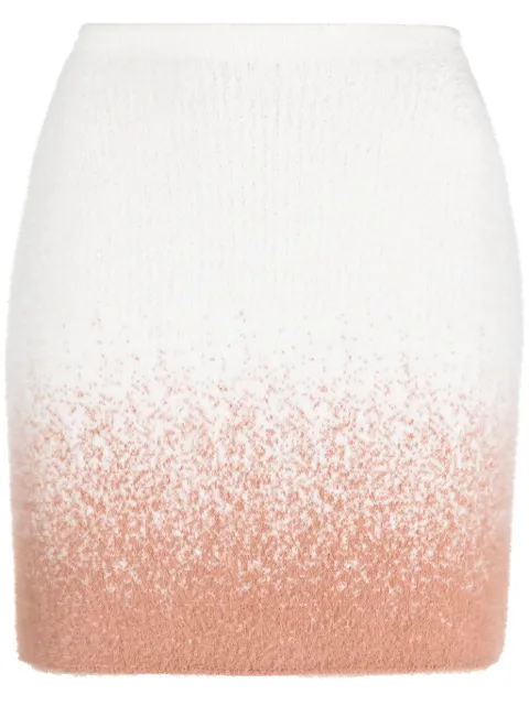 Ottolinger gradient-effect knitted miniskirt White 702504