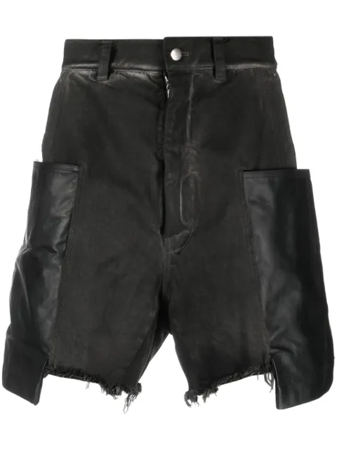 Rick Owens Stefan panelled cargo shorts Black RR01D3322DKBWLY