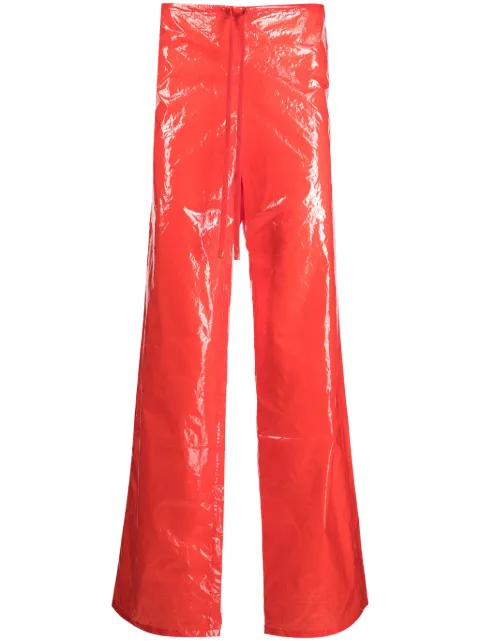 Robyn Lynch polished wide-leg trousers Black SS23RLTRS05