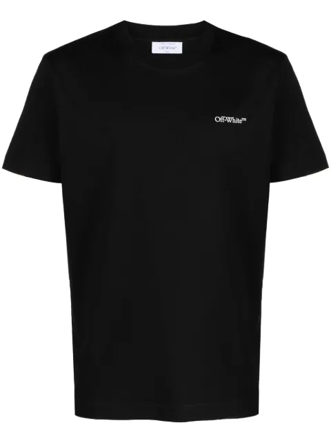 Off-White Arrows-print cotton T-shirt Black OMAA027F23JER0101001