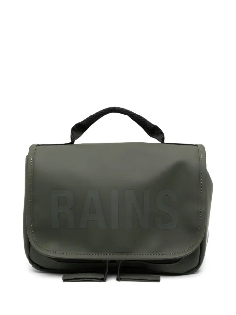 Rains Texel logo-detail wash bag Green 16310
