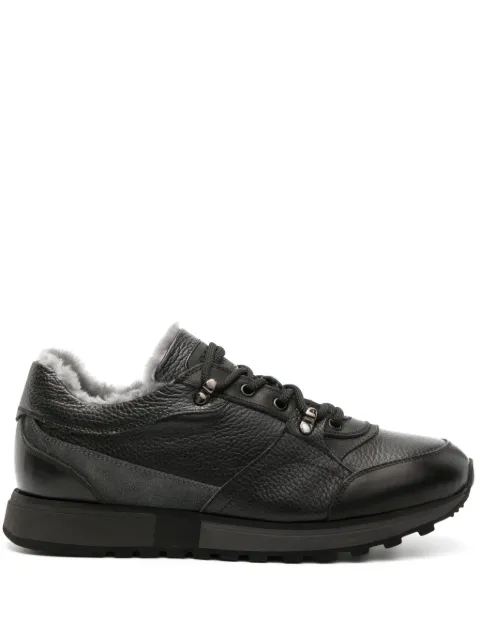 Casadei Ischia lace-up leather sneakers Black 37016MSKIA