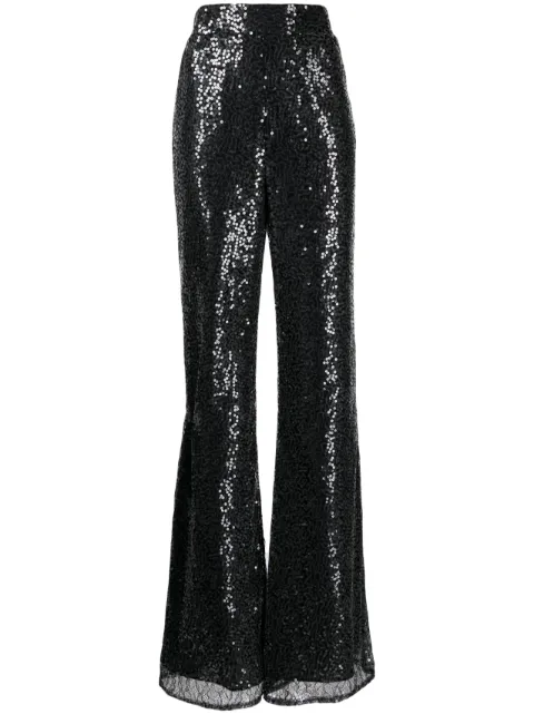 ANOUKI high-waisted sequin-embellished trousers Black APF23N20PABKSQ