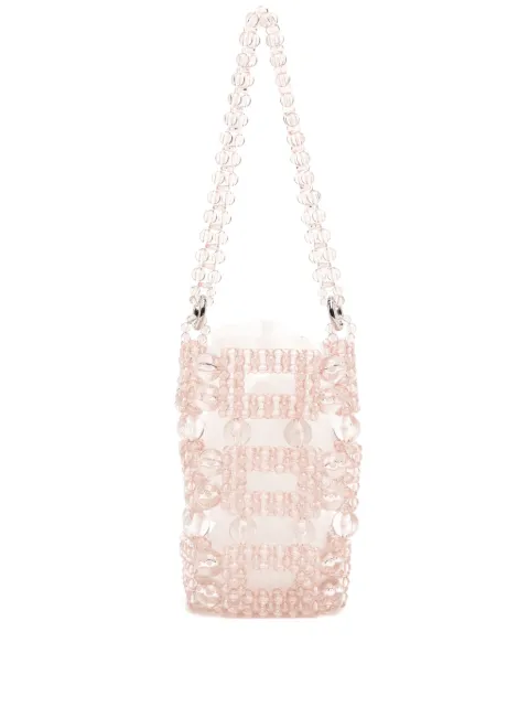 0711 bead-embellished tote bag Pink 0711FW2375
