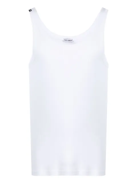 Dolce & Gabbana fine-rib cotton singlet White M8C19JONN96